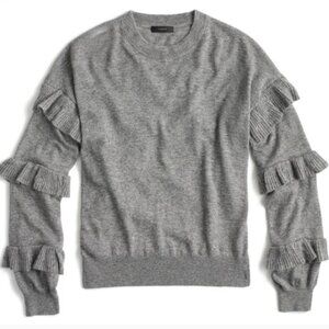 J.Crew long sleeve sweater with ruffle sleeves